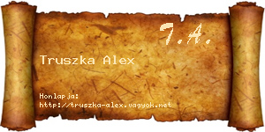 Truszka Alex névjegykártya